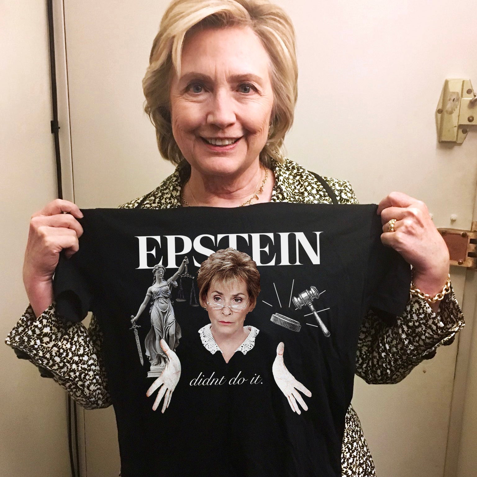 funny meme jeffrey Epstein conspiracy t shirt Hilary clinton